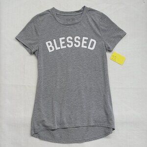 Blessed Graphic Tee Sz Small– Grey Streetwear Cotton